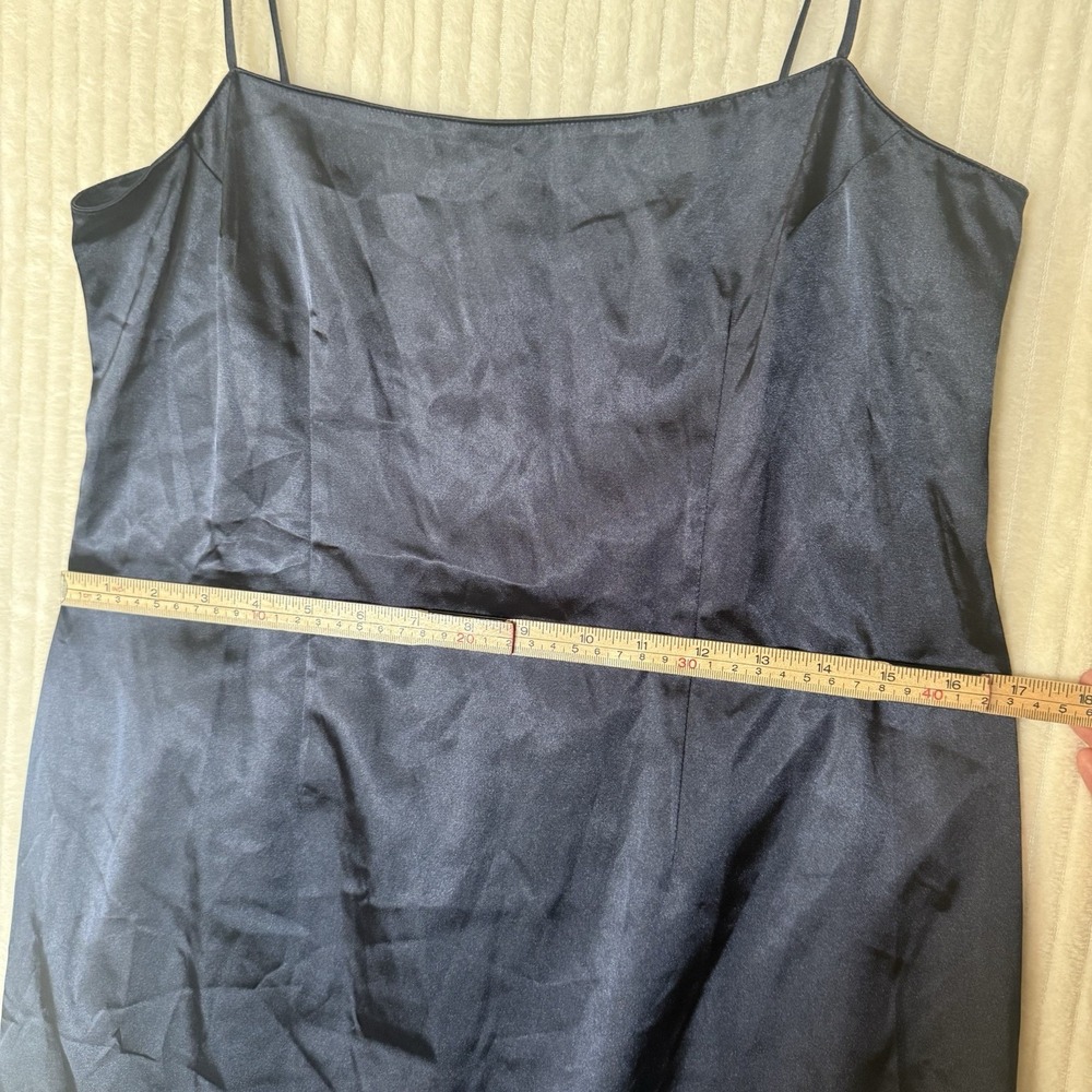 Rickie Freeman TERI JON Mini Slip Dress Navy Size 6 - Picture 6 of 12